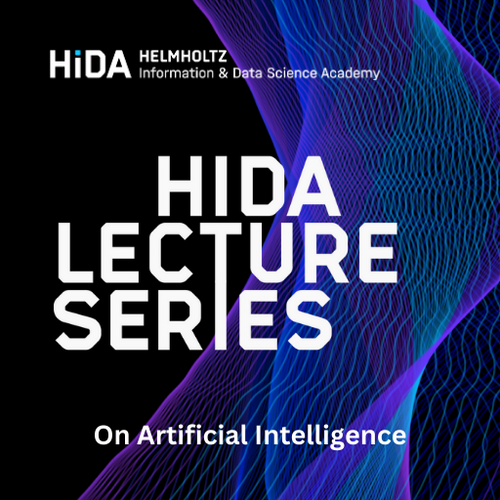 HIDA Lecture Series on Artificial Intelligence. Dark, abstract background.