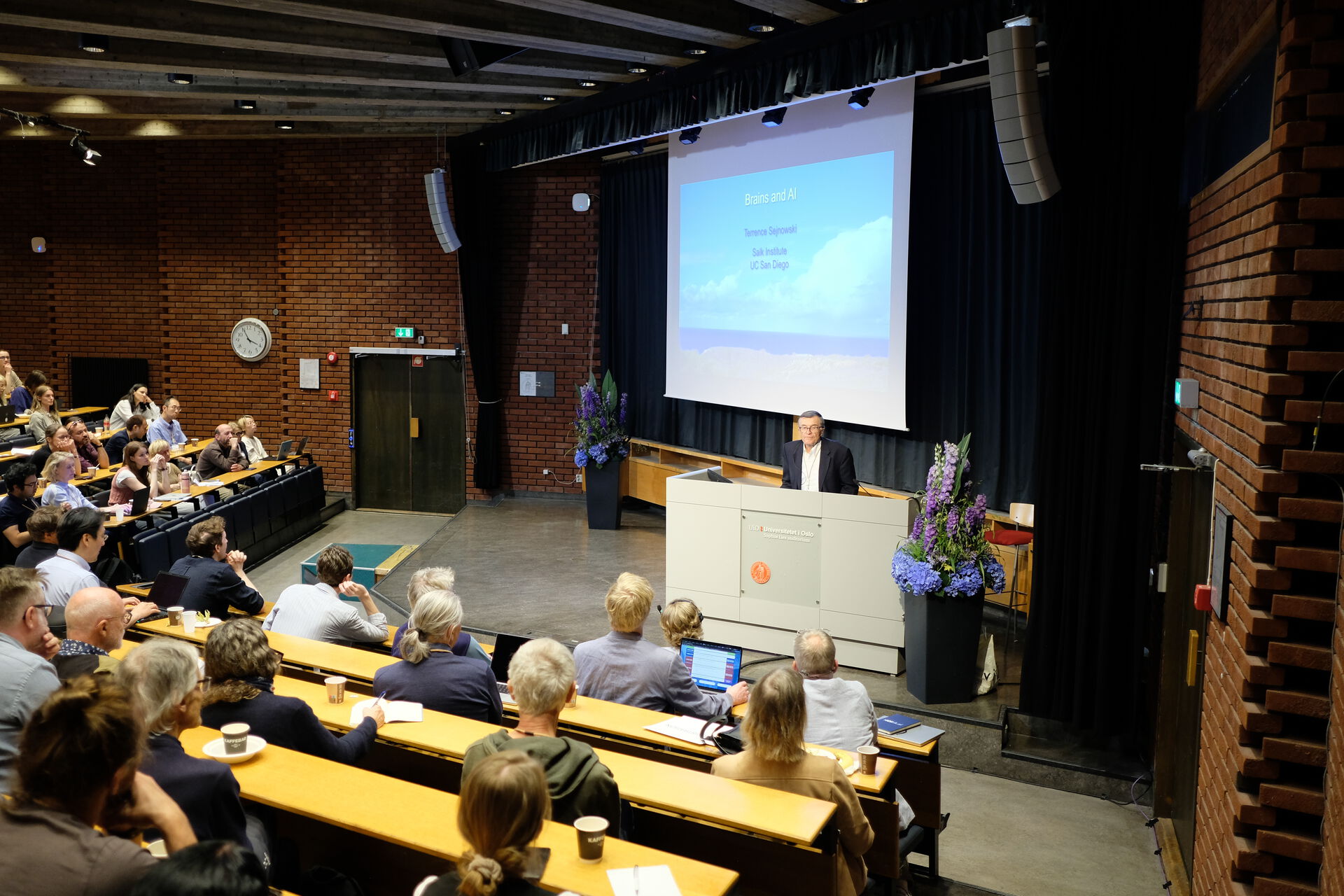 Terry Sejnowski in the UiO auditorium
