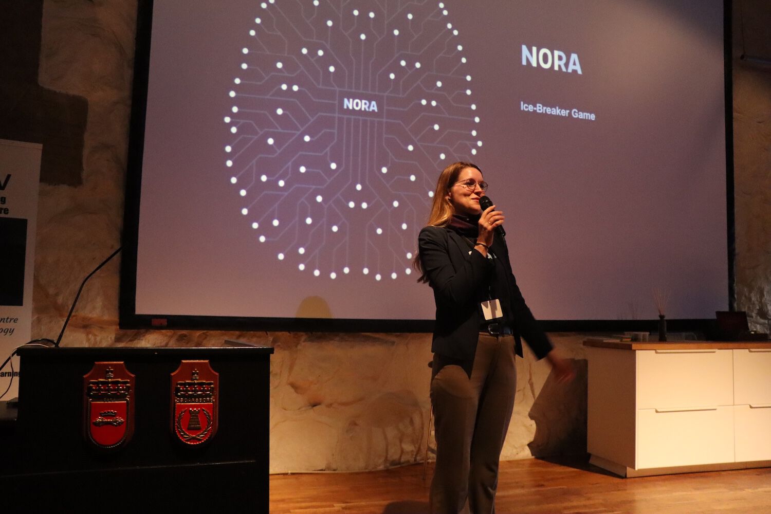 Justine Dickhoff introducing the session