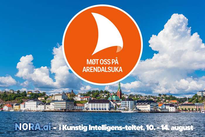 Foto av Arendal fra sjøsiden. Datoer 10.-14. august