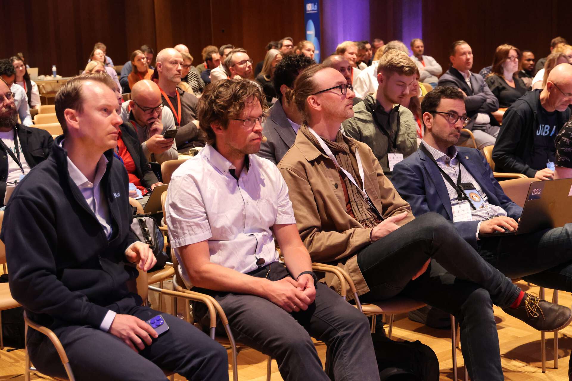 Photo of the audience looking up on stage