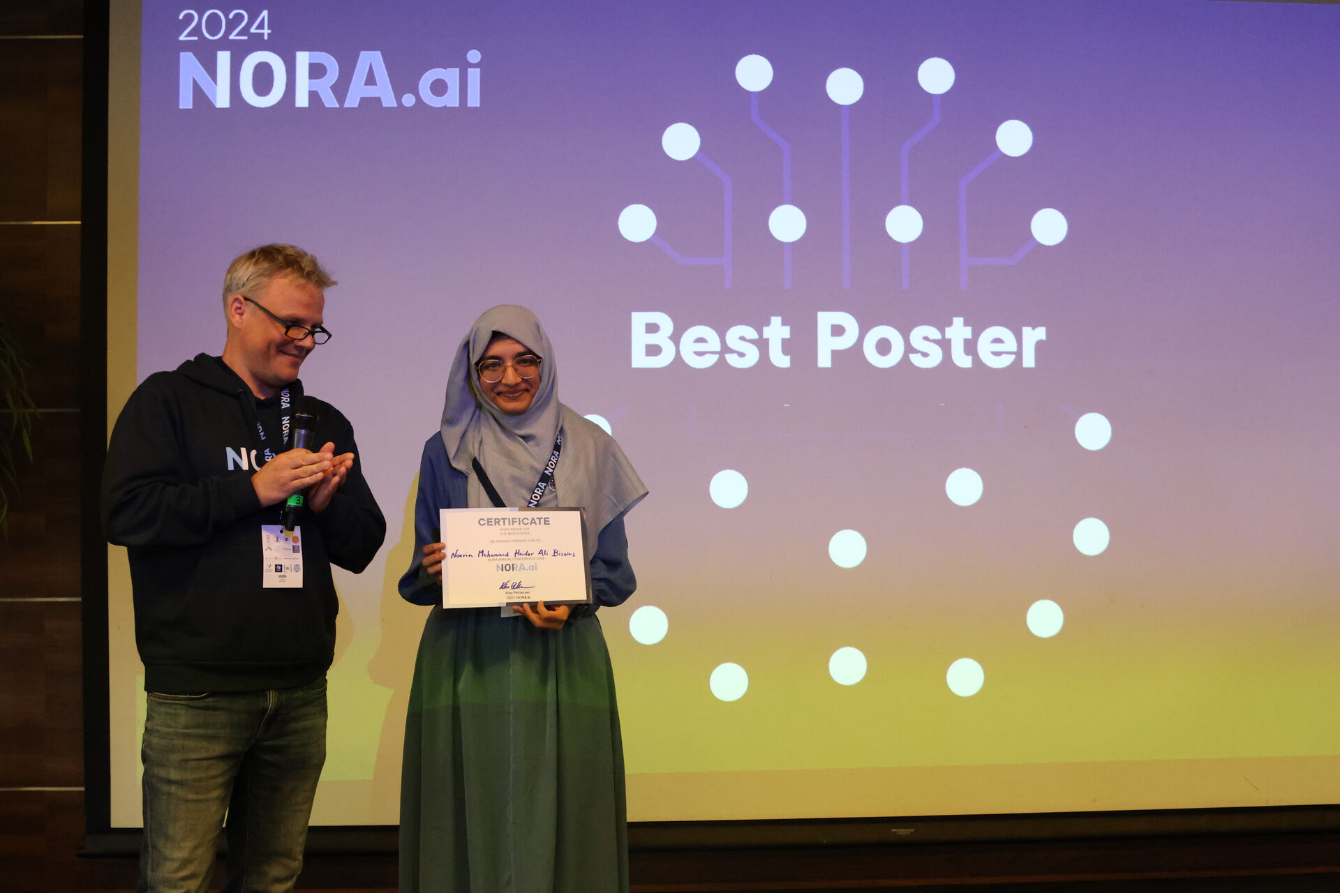 Nourin Mohammad from University of Stavanger was voted to have the best poster