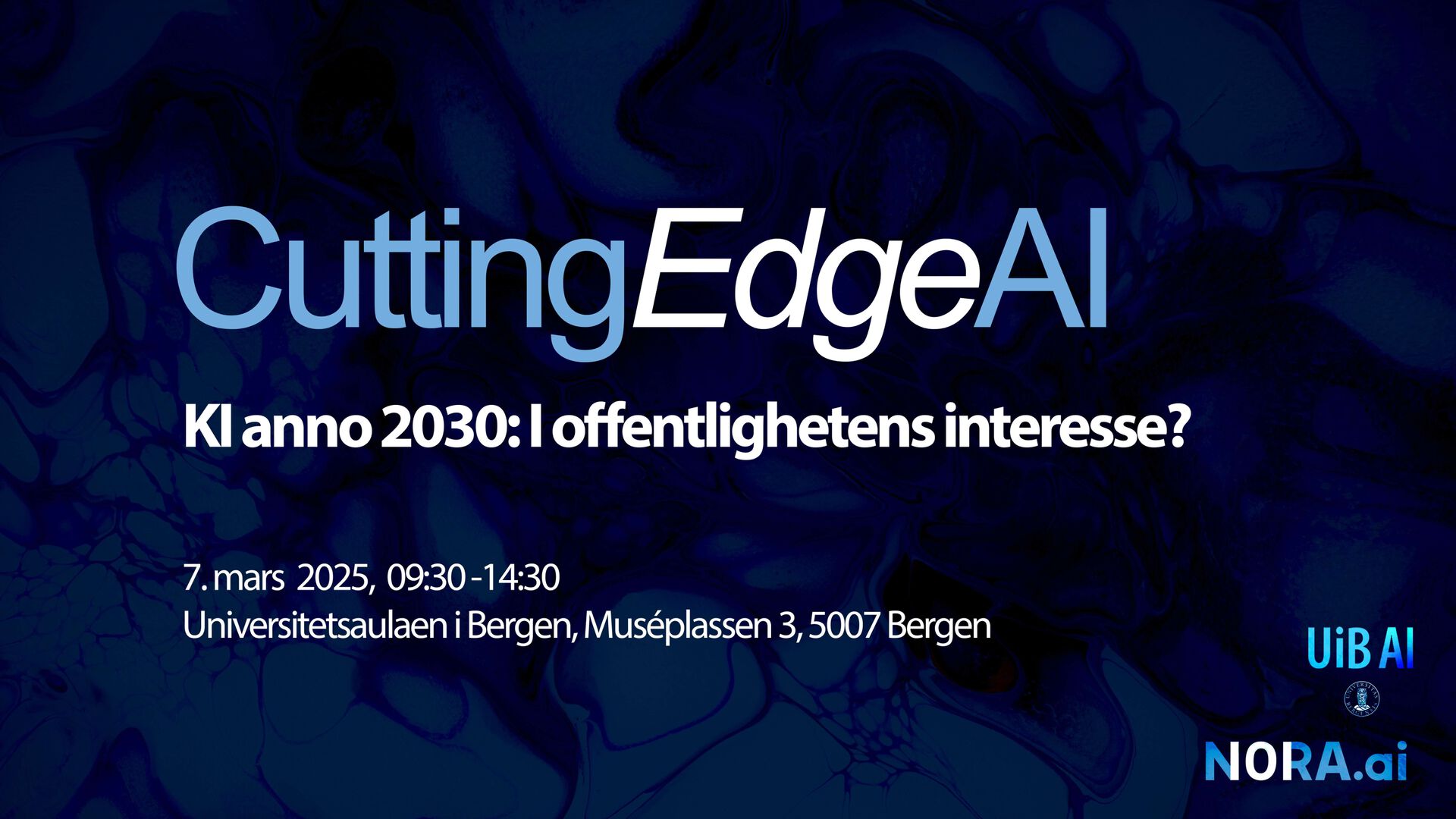 CuttingEdgeAI banner med dato og tittel