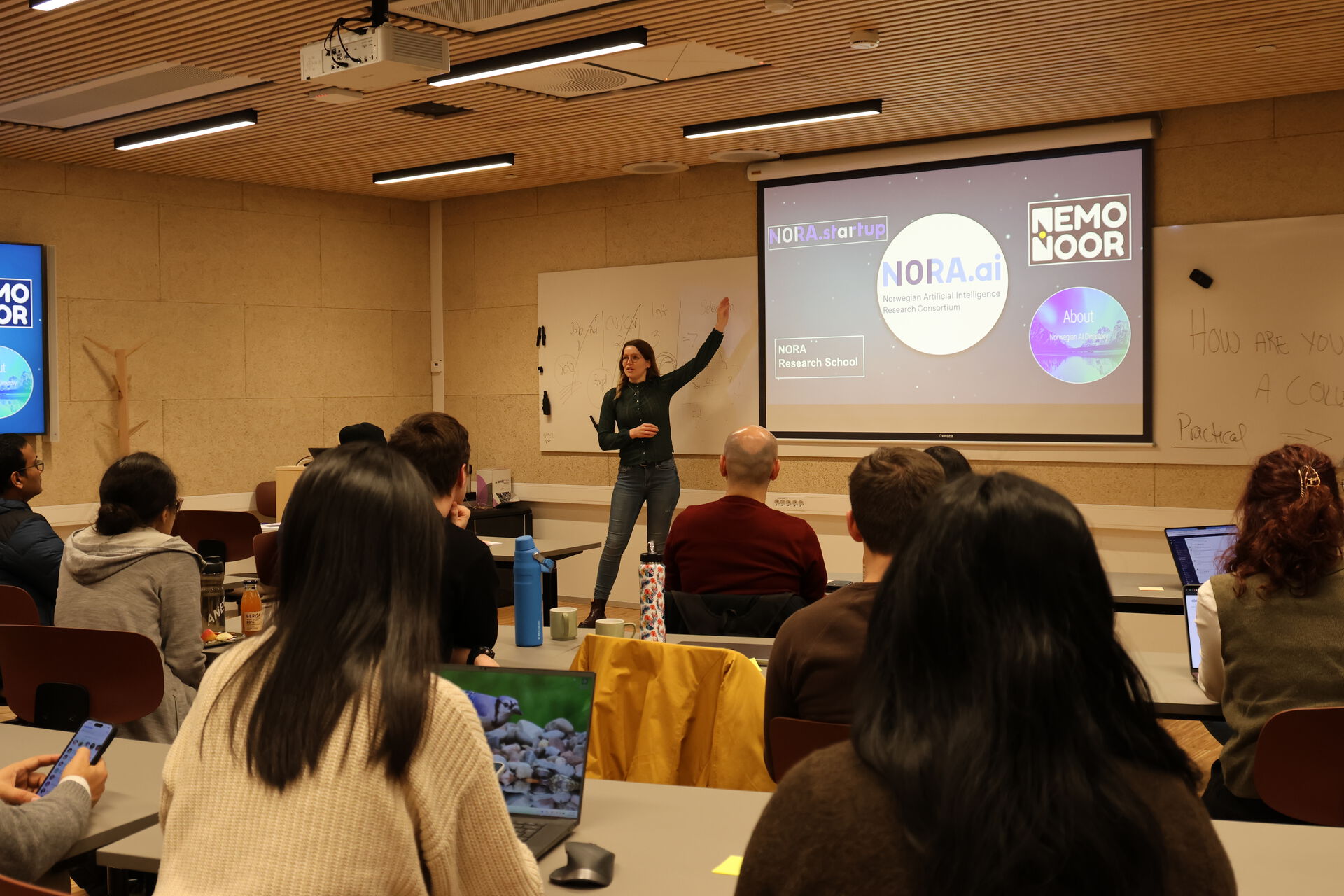 Justine Dickhoff presenting NORA initiatives to the participants
