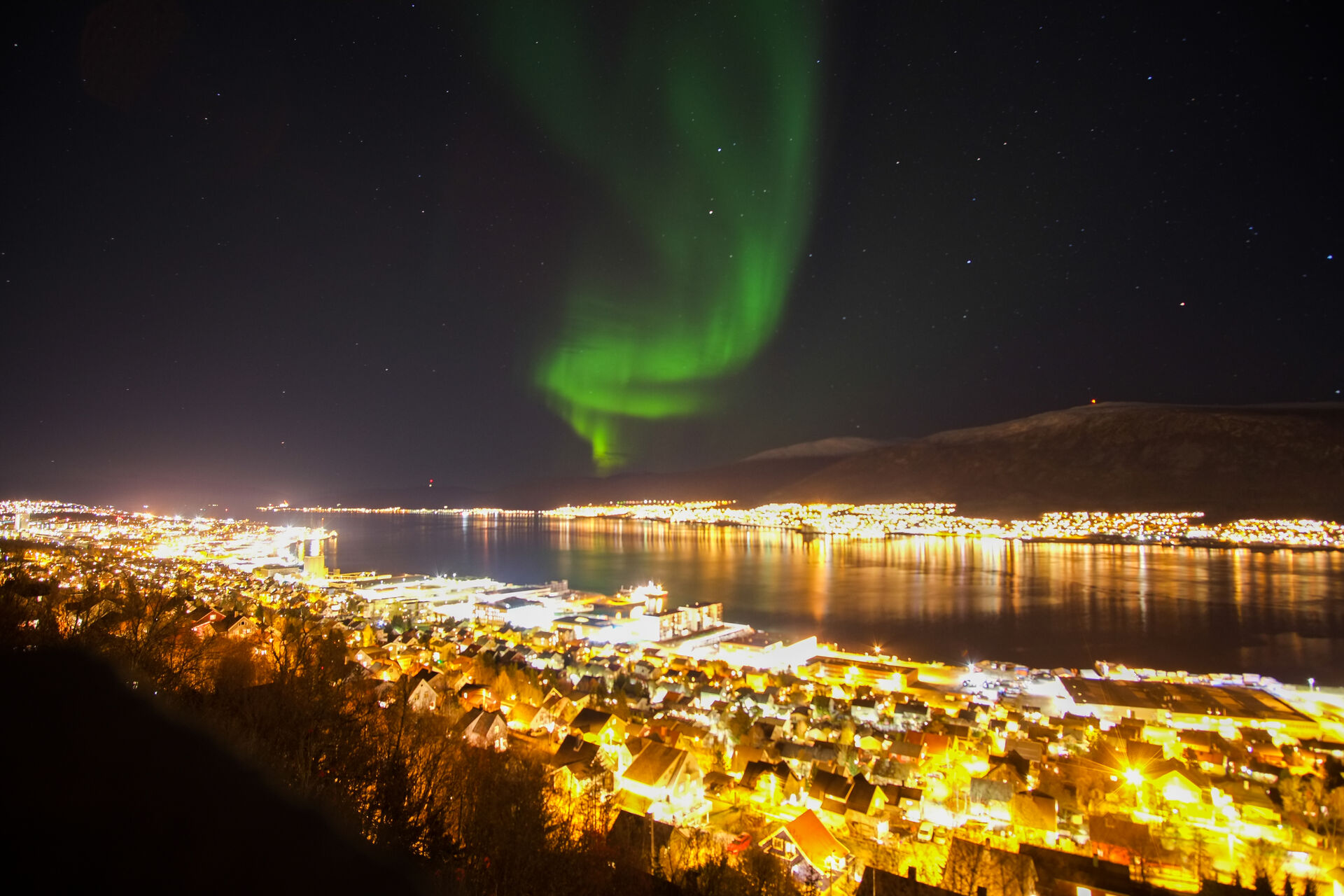 Northern lights over Tromsø, Norway